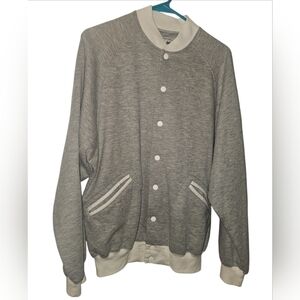 Rare Vintage 1986 Georges Marciano GUESS Varsity Sweatshirt Jacket Gray Medium